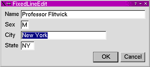 Fixedlineedit