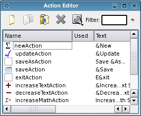 Editing actions